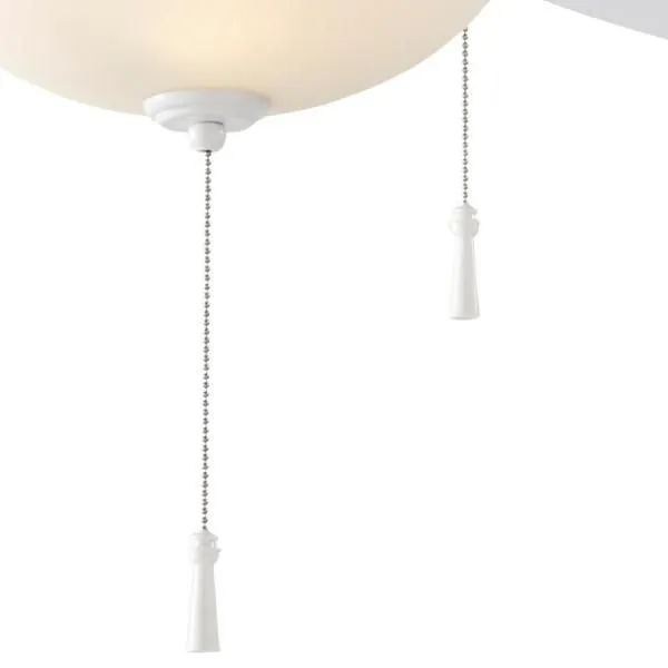North Pond 52 in. LED Outdoor Matte White Ceiling Fan with Light, photo 9 of 11