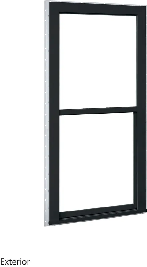 150 Series New Construction 35-1/2 × 71-1/2 × 3-1/4 in Jamb Black Vinyl Dual-pane Single Hung Window Half Screen Included
