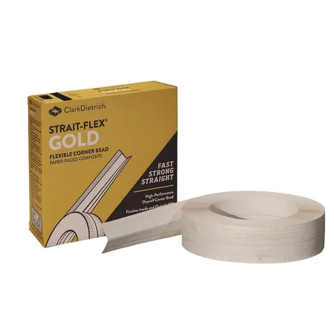 2-1/2 in × 100 ft Gold Flexible Corner Bead