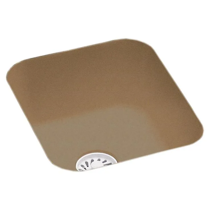 Undermount Solid Surface 13.4 in. 0-Hole Single Bowl Bar Sink in Black Galaxy, photo 7 of 11