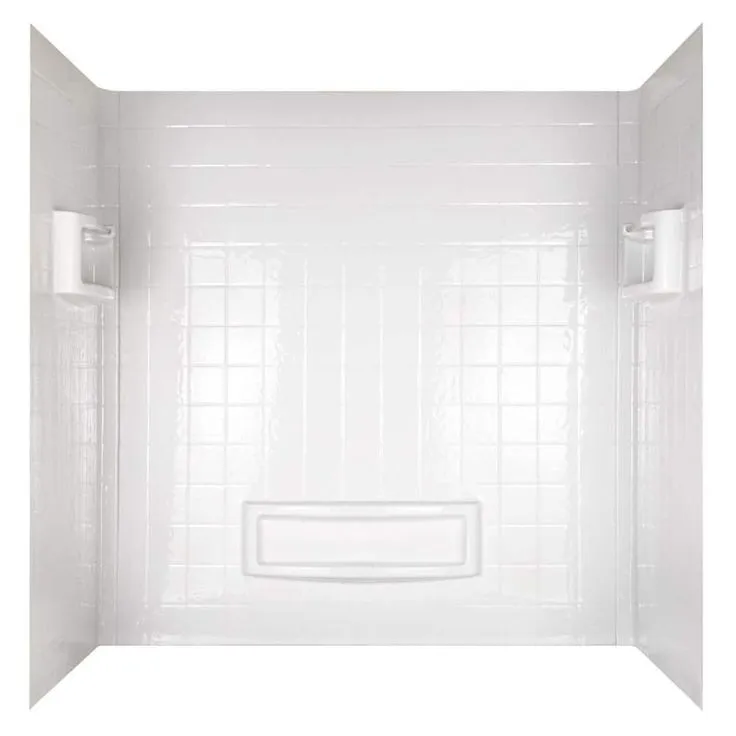 Delta Distinction 60 in. W x 60 in. H Three Piece Glue Up Tub Surrounds in High Gloss White, photo 6 of 8