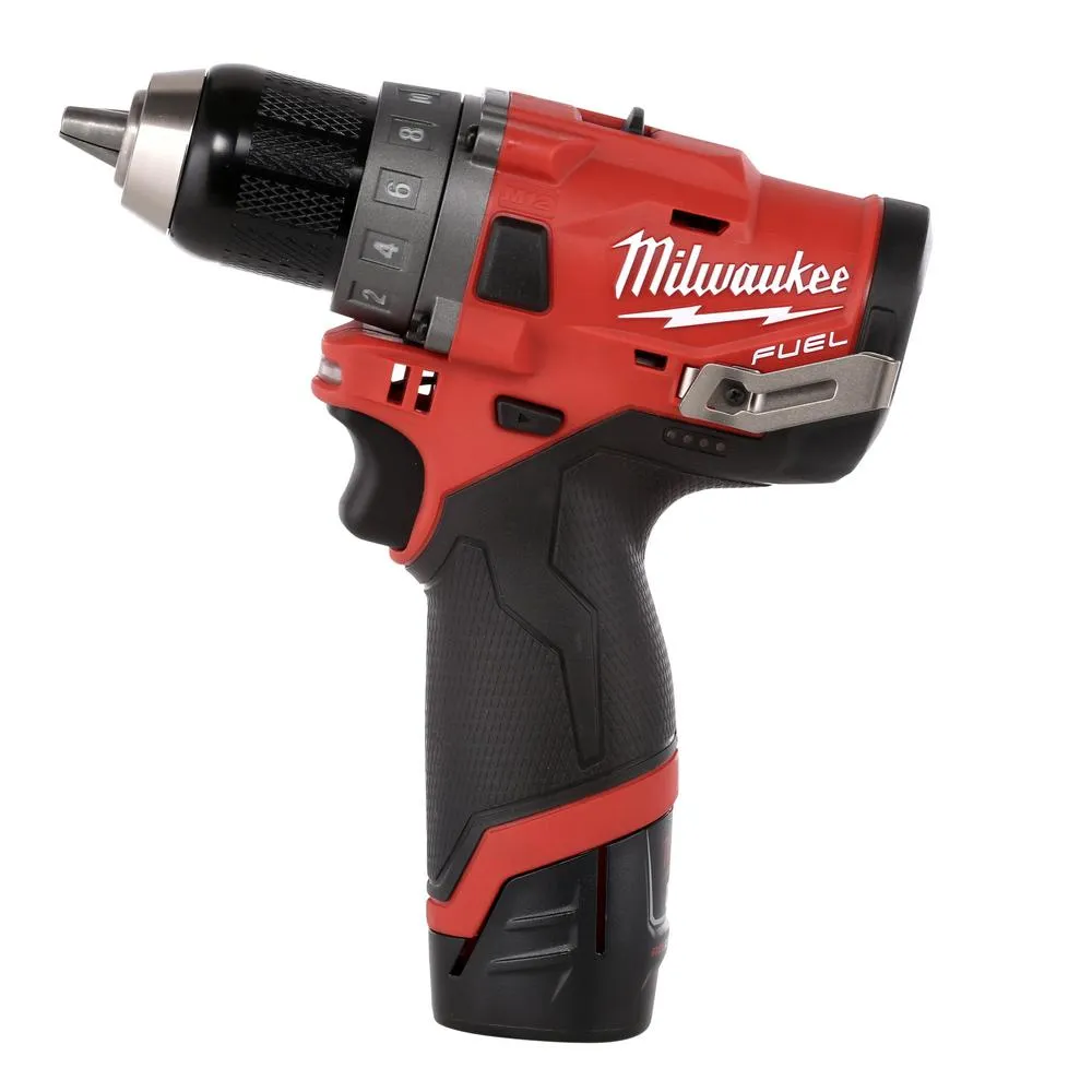 M12 FUEL 12-Volt Lithium-Ion Brushless Cordless 1/2 in. Drill Driver Kit W/ 4.0Ah & 2.0Ah Battery & Hard Case, photo 3 of 11