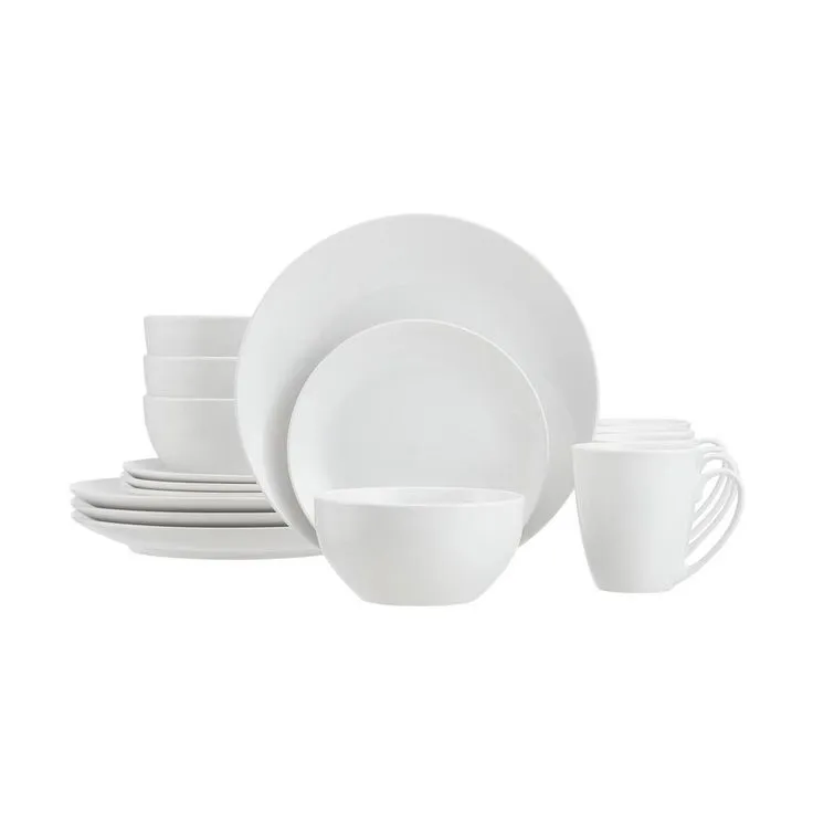 StyleWell 32-Piece White Ceramic Coupe Dinnerware Set (Service for 8), photo 2 of 2