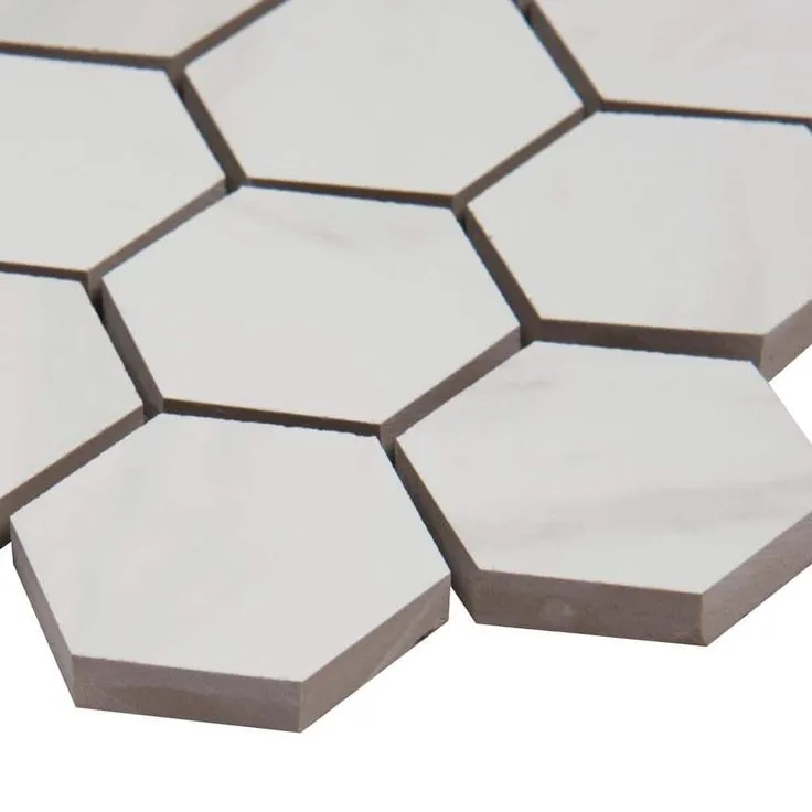 MSI Kolasus White Hexagon 12 in. x 12 in. x 10mm Matte Porcelain Mesh-Mounted Mosaic Tile (8 sq. ft. / case), photo 4 of 6