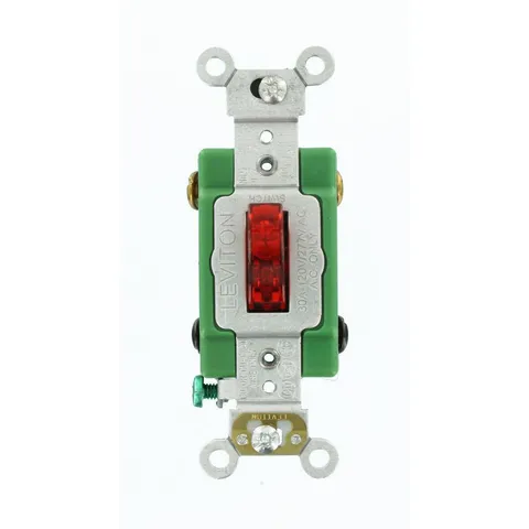 30 Amp Industrial Grade Heavy Duty Double-Pole Pilot Light Toggle Switch