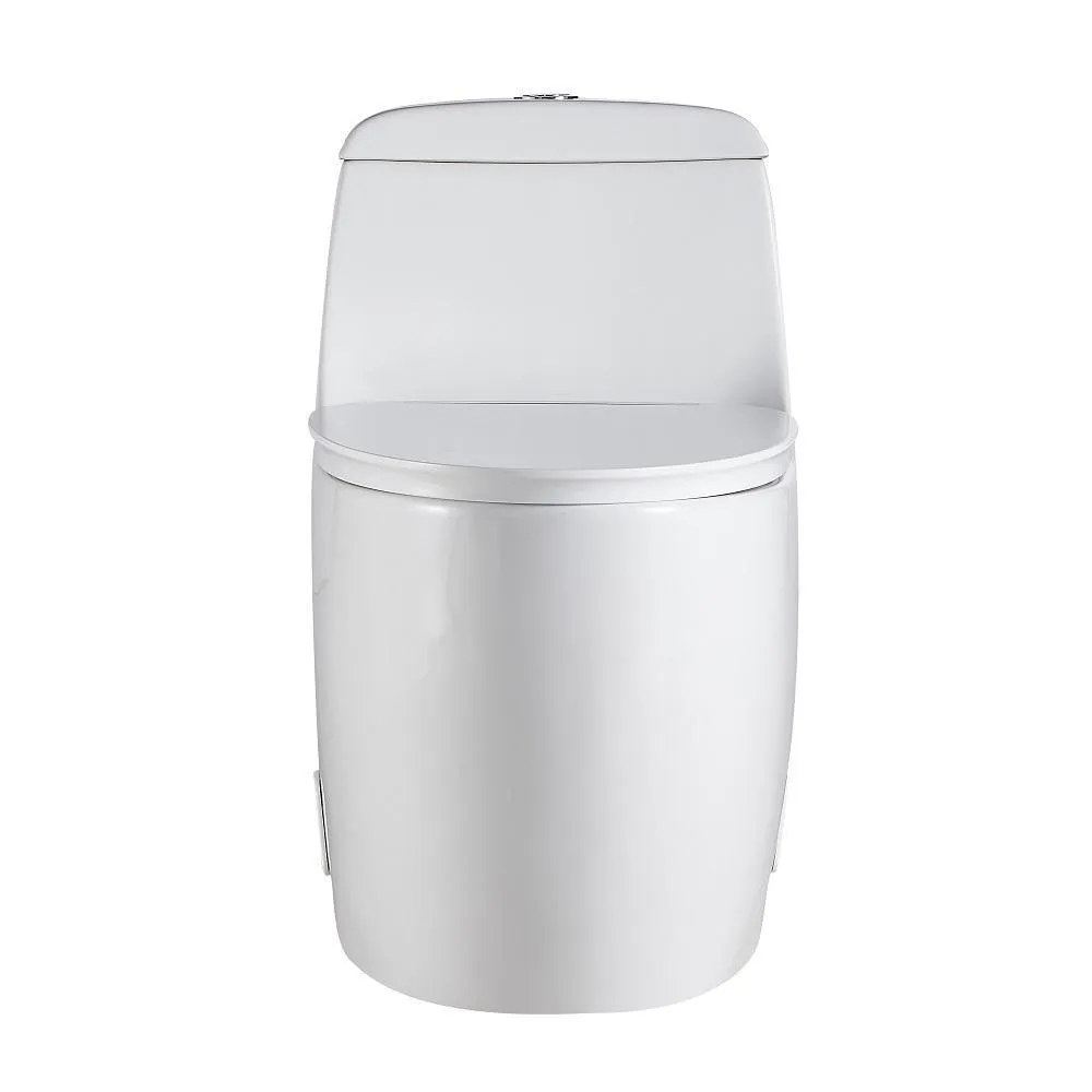 1-Piece 1.28 GPF Dual Flush High Efficiency Elongated Toilet in White, Seat Included, photo 2 of 7