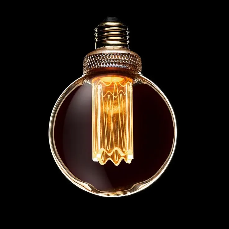NEXT GLOW 20-Watt Equivalence G80 Globe UL Dimmable Laser Cut Classic Pattern E26 LED Light Bulb in Amber, 2000K (1-Bulb), photo 2 of 5