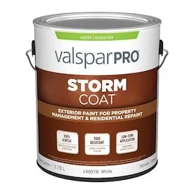 Pro Storm Coat Satin White Exterior Paint