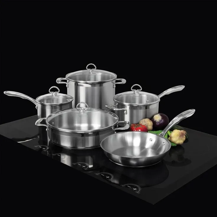 Induction 21 Steel 9-Piece Stainless Steel Cookware Set in Brushed Stainless Steel, photo 7 of 7
