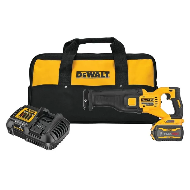 DEWALT FLEXVOLT 60-Volt MAX Lithium-Ion Cordless Brushless Reciprocating Saw with (2) Batteries and Bonus 1/2 in. Impact Wrench, photo 3 of 8