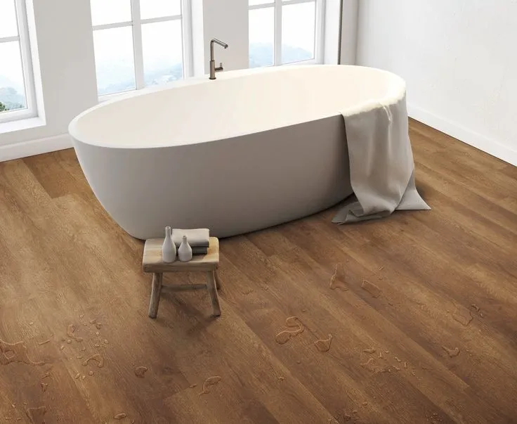 Style Selections Tawny Oak 6-mil x 6-in W x 36-in L Waterproof Interlocking Luxury Vinyl Plank Flooring, photo 8 of 8