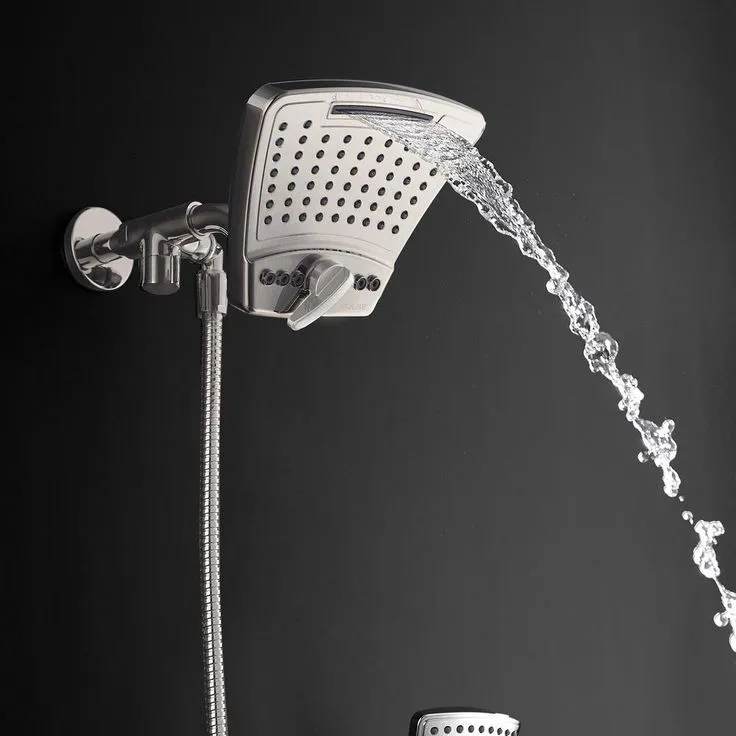 PULSE ShowerSpas 6-spray 8 in. High Pressure Dual Shower Head and Handheld Shower Head with Body spray in Brushed-Nickel, photo 8 of 10