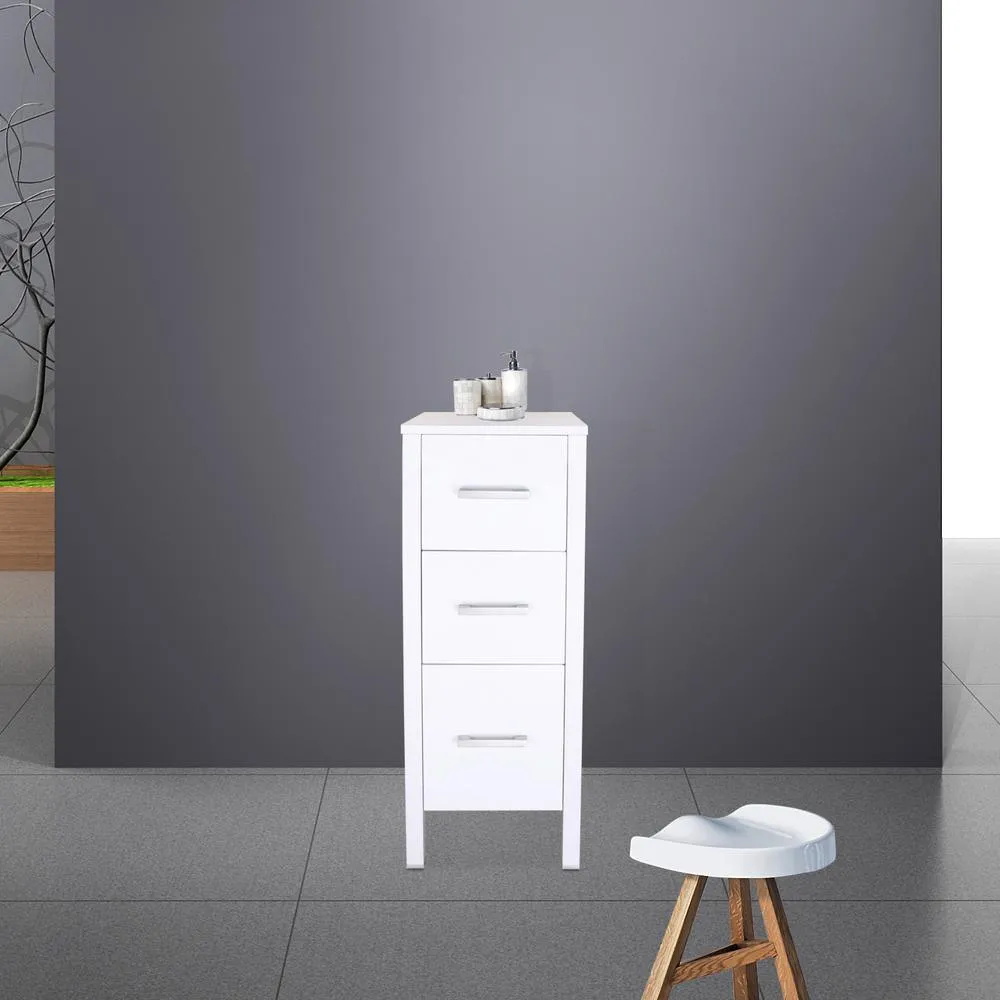 CASAINC 20 in. W x 12 in. D x 30 in. H Bathroom Vanity Cabinet Linen Cabinet with Three Drawers in White, photo 6 of 8