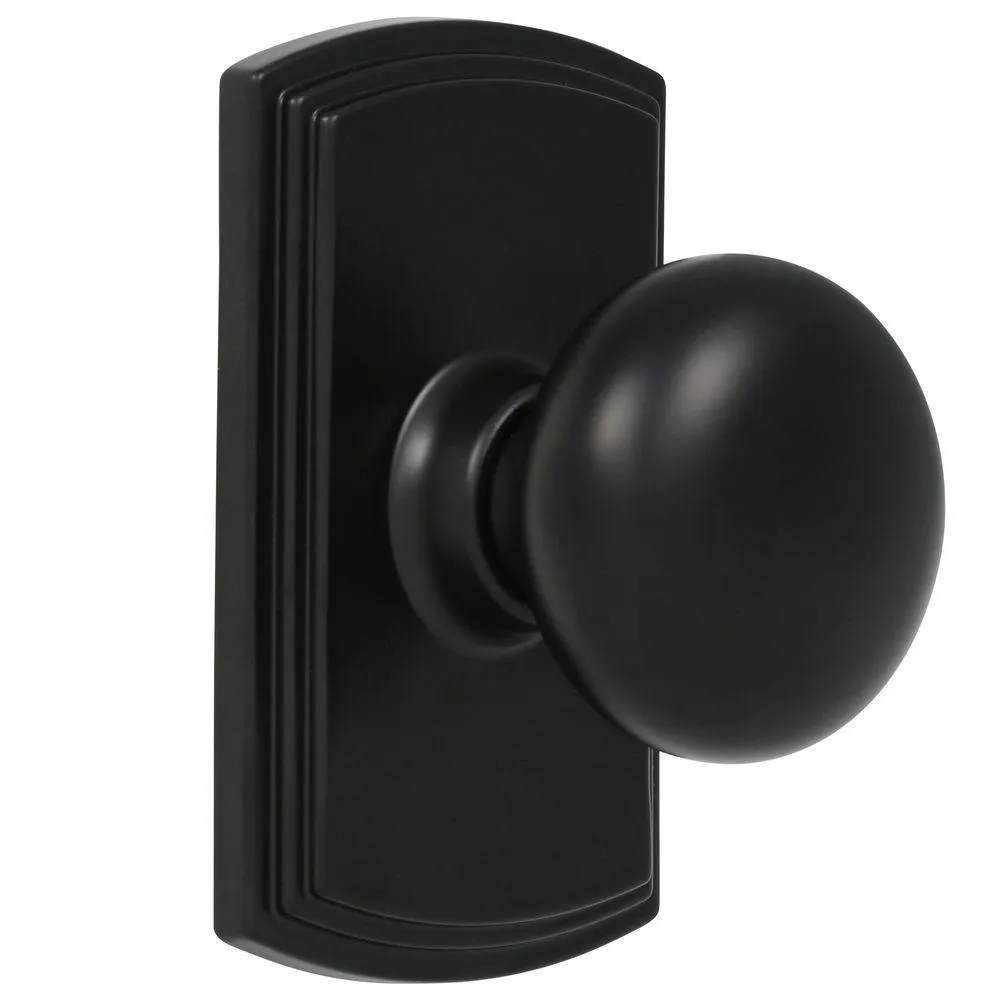 Italian Collection Santo Black Hall/Closet Door Knob, photo 3 of 6