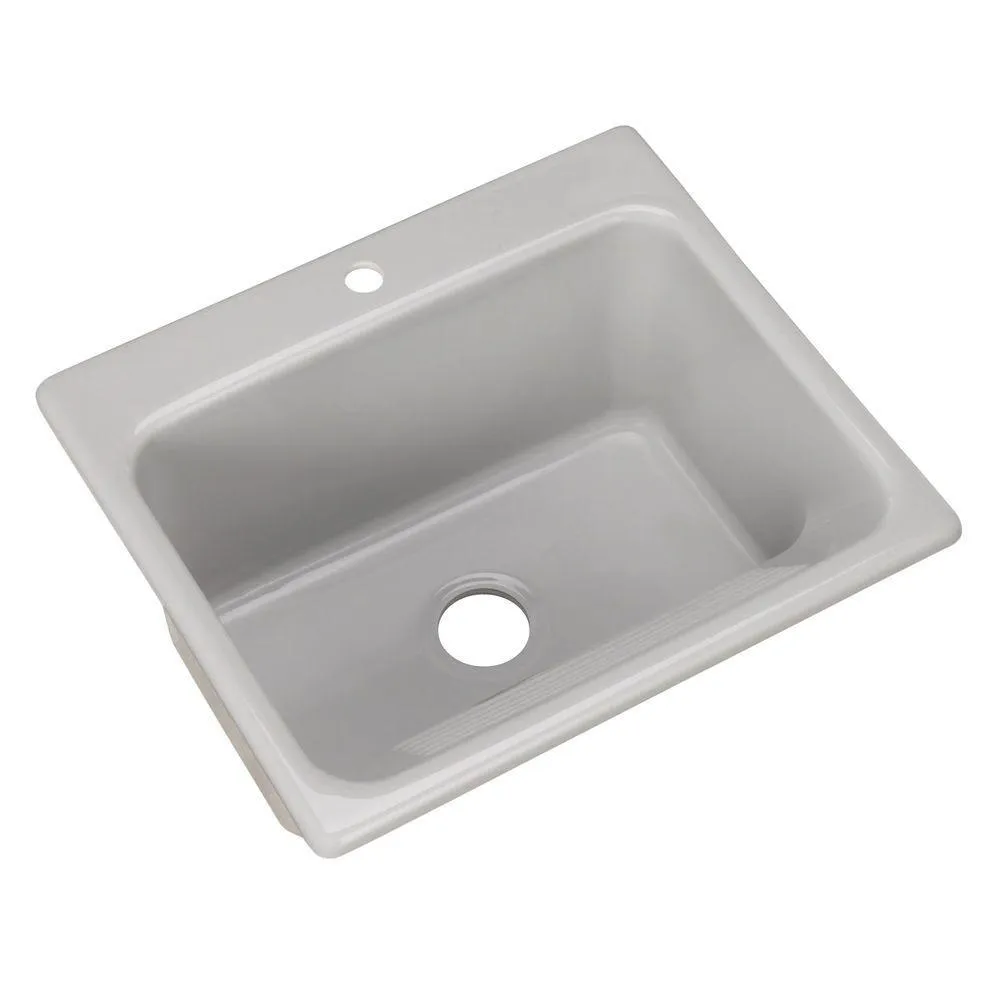 Kensington Drop-In Acrylic 25 in. 1-Hole Single Bowl Utility Sink in White, photo 7 of 17