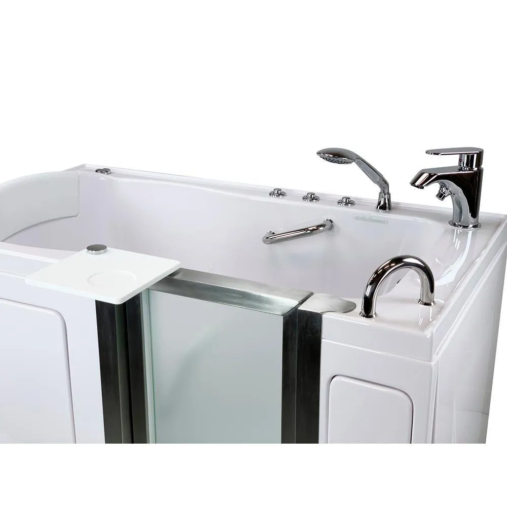 Ella Royal 52 in. Acrylic Walk-In Air Bath and Whirlpool Bathtub in White, RH Door, Fast Fill Faucet, Heated Seat, Dual Drain, photo 9 of 11