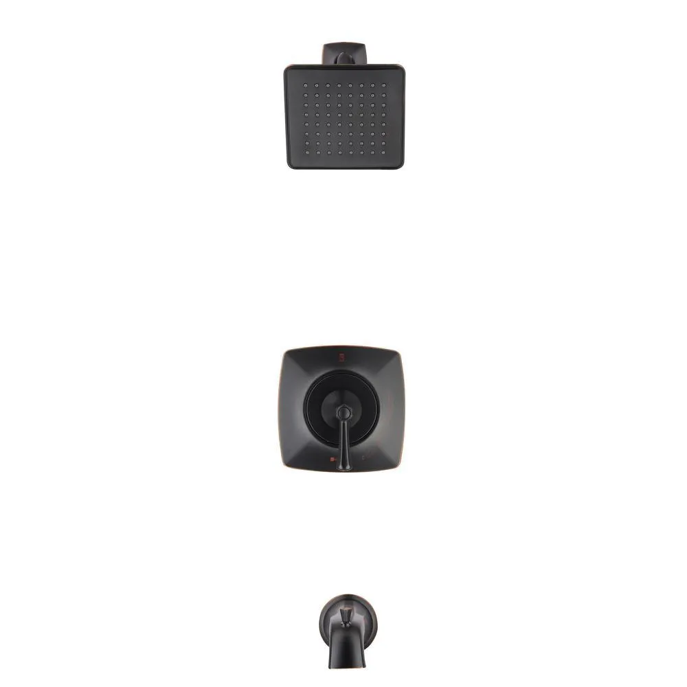 Stillmore Single-Handle 1-Spray Tub and Shower Faucet in Bronze (Valve Included), photo 3 of 10