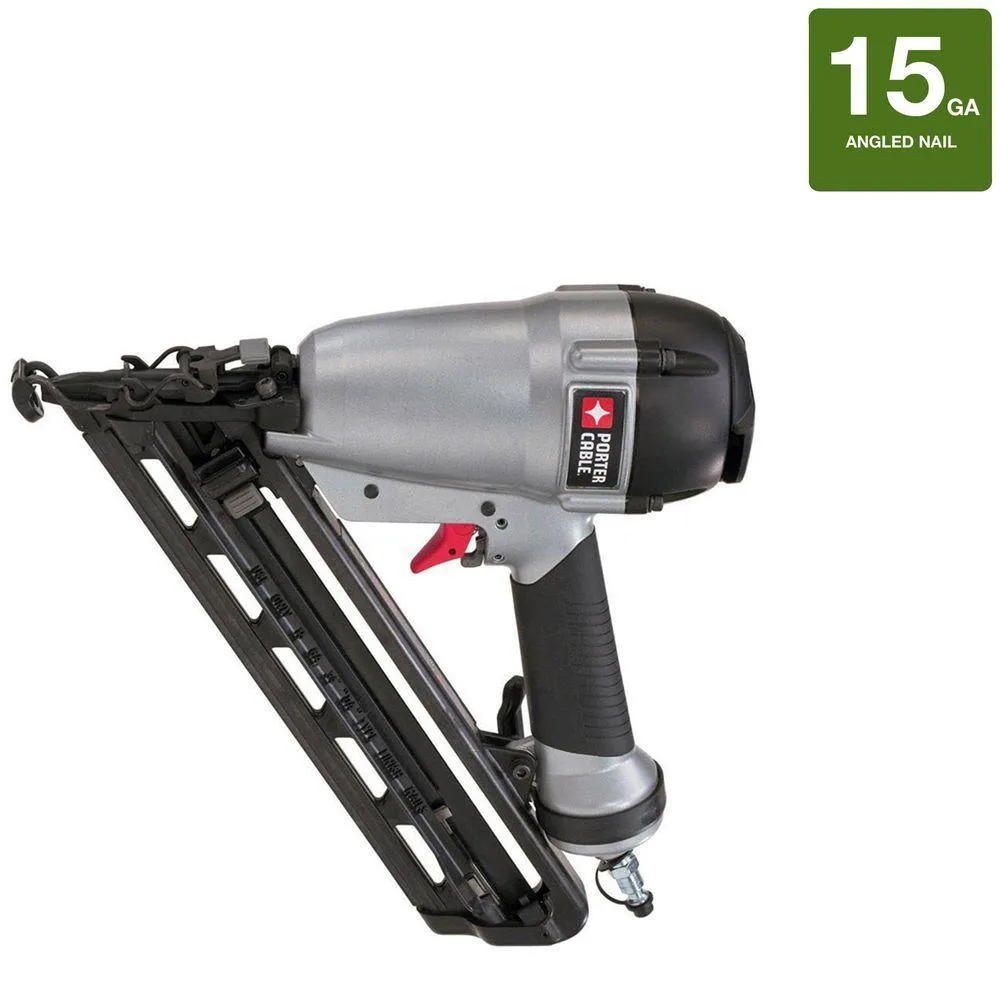 PORTER-CABLE 15-Gauge Pneumatic 2-1/2 in. Angled Finish Nailer Kit with Bonus 18-Gauge Brad Nailer Kit, photo 3 of 15