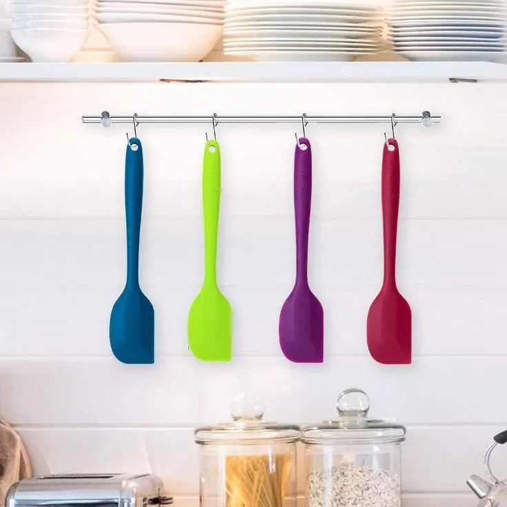 Premium Silicone BPA-Free Spatula, Stainless Steel Core, 500°F Heat-Resistant, Non-Stick, Dishwasher Safe (Set of 4), photo 2 of 8
