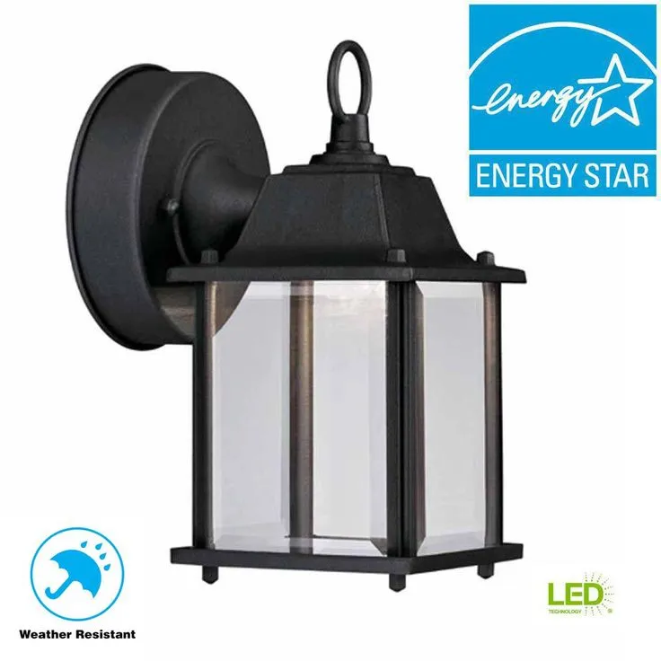Black Integrated LED Outdoor Line Voltage Wall Sconce, photo 3 of 8