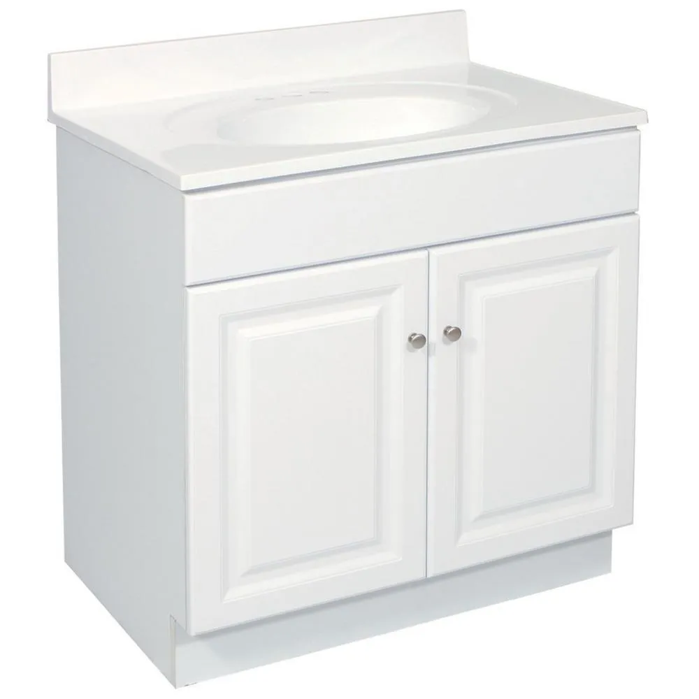 Wyndham 48 in. W x 21 in. H Bathroom Vanity Cabinet Only in White Semi-Gloss, photo 16 of 34