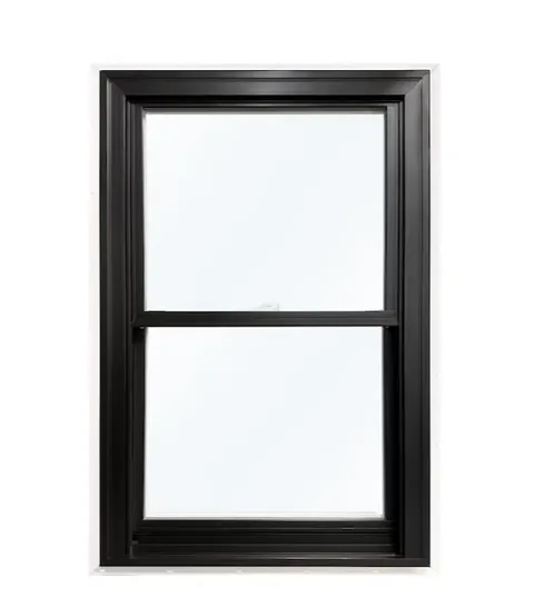 PRO Series New Construction 35-1/2 × 37-1/2 × 3-3/16 in Jamb Black Vinyl Low-e Argon Double Hung Window Full Screen Included