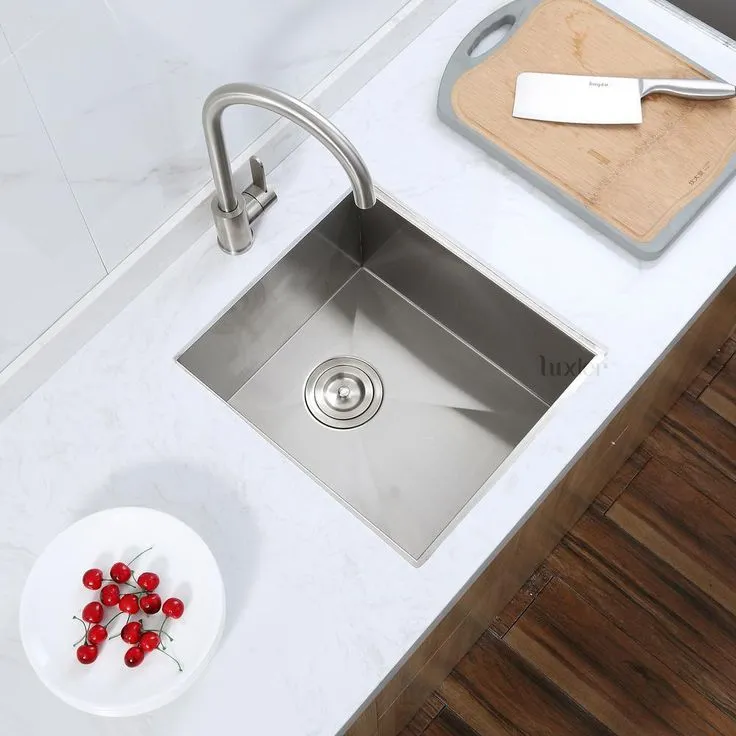 Handmade Undermount Stainless Steel 16 in. Single Bowl Bar Sink 18-Gauge, photo 5 of 7