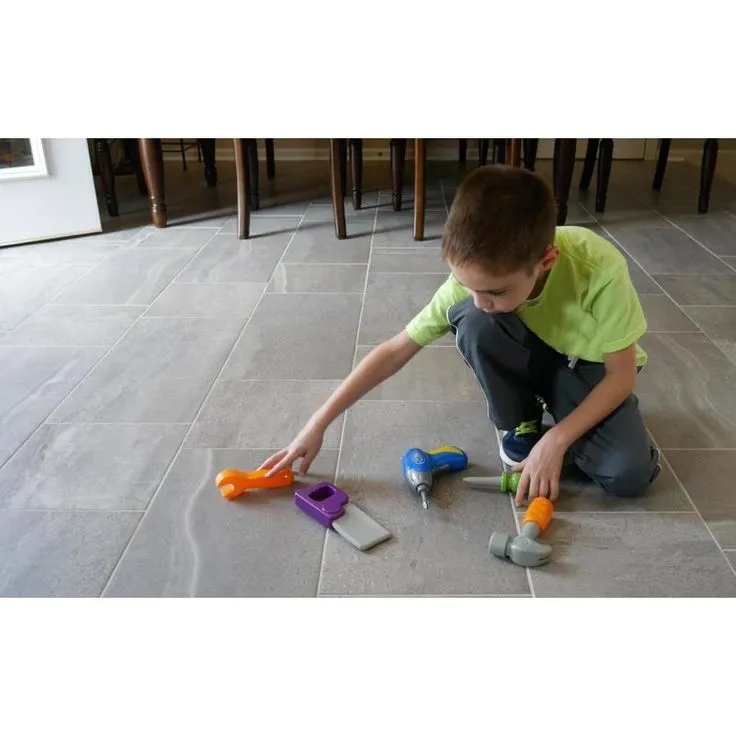 Style Selections Skyros Gray 12-in x 24-in Glazed Porcelain Floor and Wall Tile, photo 5 of 8