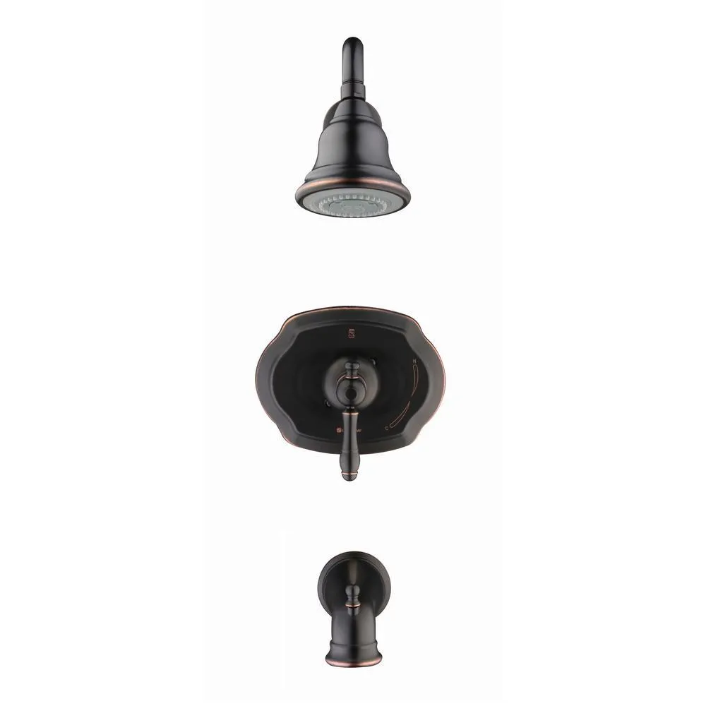 Lyndhurst Single-Handle 3-Spray Tub and Shower Faucet in Bronze, photo 3 of 8