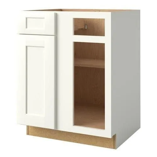 allen + roth Aveley 27-in W x 34.5-in H x 24-in D Linen Maple Blind Door and Drawer Base Semi-Custom Cabinet, photo 3 of 5