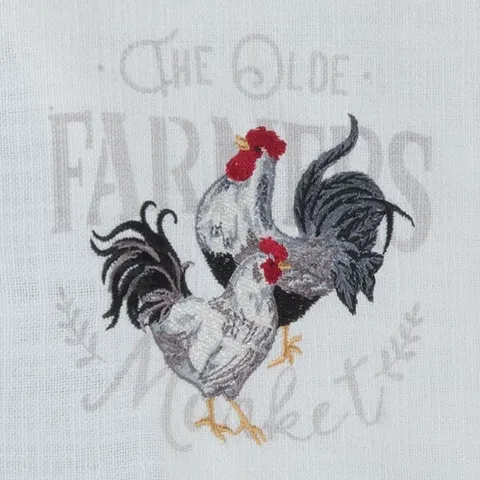 Farmers Market 19 × 13 in Embroidered Multicolor Placemats