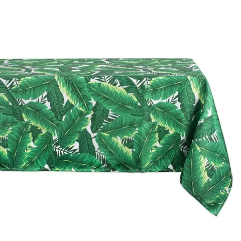 Outdoor 60 × 120 in Banana Leaf Polyester Tablecloth