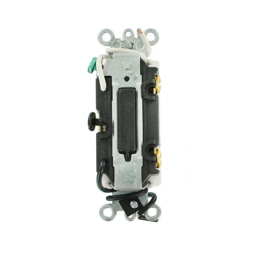 20 Amp Decora Plus Commercial Grade Single Pole Lighted Rocker Switch, White, photo 4 of 7