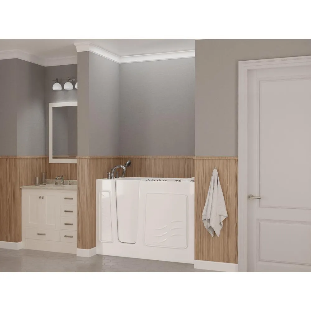 Universal Tubs Safe Premier 52.75 in. x 60 in. x 26 in. Left-Drain Walk-In Air and Whirlpool Bathtub in White, photo 3 of 17
