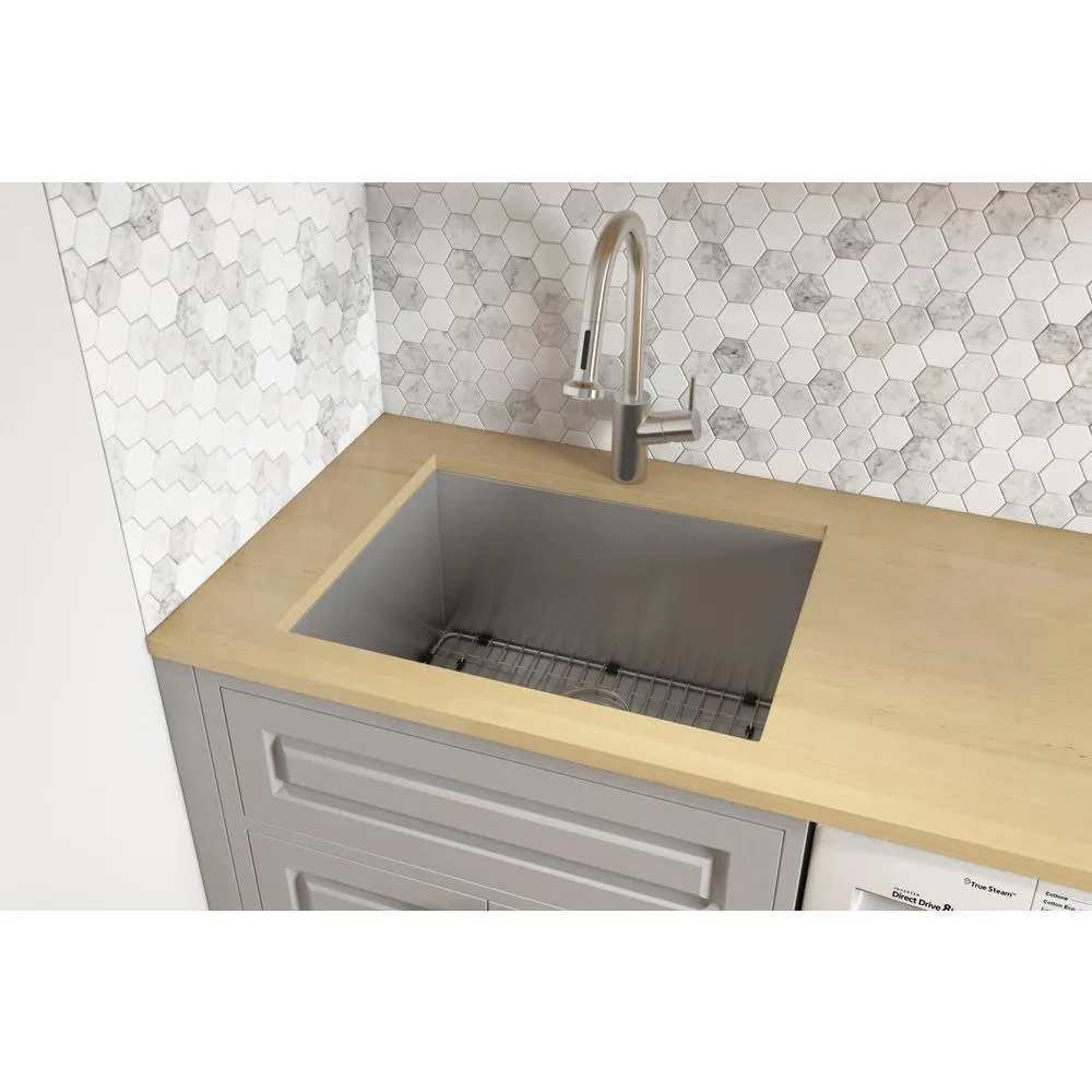 21 in. x 18 in. x 12 in. 16-Gauge Stainless Steel Undermount Deep-Laundry Utility Sink, photo 13 of 13