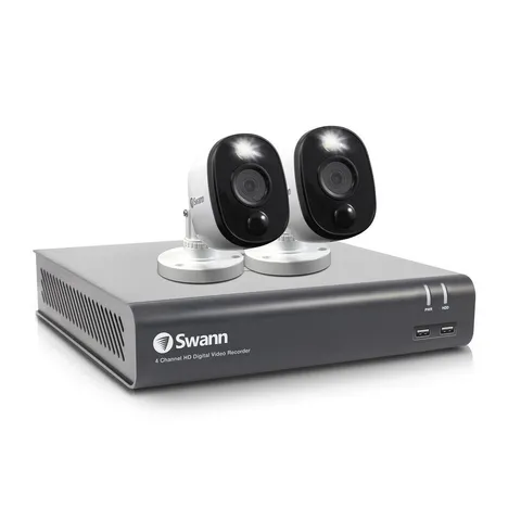 DVR-4580 4-Channel 1080p 1TB DVR Security System with Two 1080p Wired Bullet Cameras
