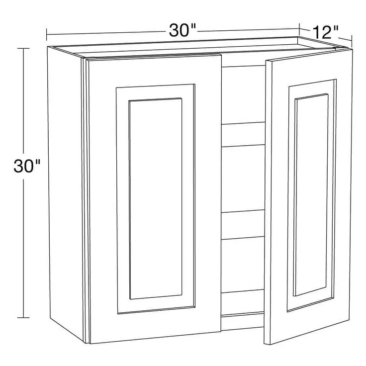 Home Decorators Collection Grayson 30 in. W x 12 in. D x 30 in. H Assembled Plywood Wall Kitchen Cabinet in Mythic Blue with Soft Close, photo 2 of 5