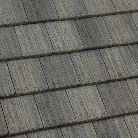 Roofing Products 5-7/8 × 17 in Eaglelite Ponderosa Rake Tile Charcoal Range Concrete Roof Tile
