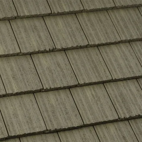 Roofing Products Ponderosa Concrete Roof Field Tile 12-3/8 × 17 in Fawn Grey Flashed