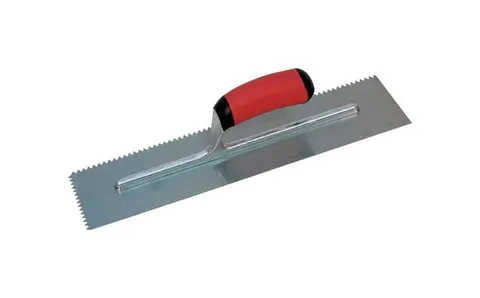 4-1/2 in. Steel V-Notch Trowel, Soft Grip Handle