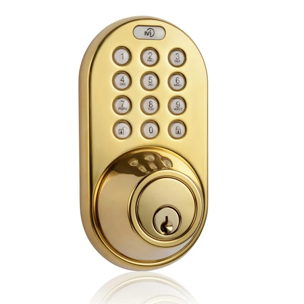 Satin Nickel Single Cylinder Electronic Touch Pad Deadbolt with Back-Lit Keypad, photo 11 of 11