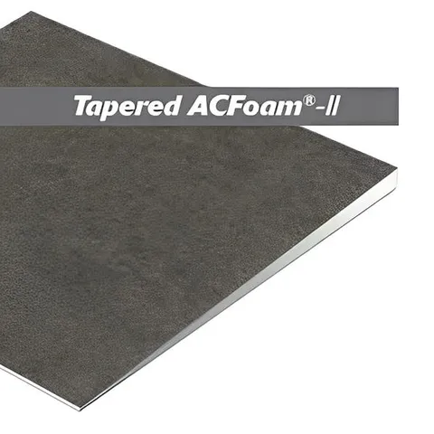 ACFoam-II Tapered GRF Fiber Felt Faced 2 Sides 4 × 4 ft Polyiso Roof Insulation Board - All Sizes