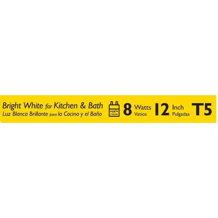 Philips 8-Watt 12 in. Linear T5 Fluorescent Tube Light Bulb Bright White (3000K), photo 3 of 7