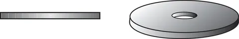 Zinc-Plated Steel 3/8 in. Fender Washer, 100-Pack