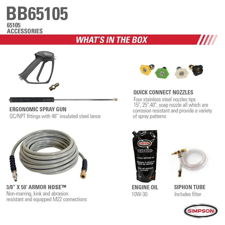 Simpson Big Brute 4000 PSI at 4.0 GPM Hot Water VANGUARD V-Twin Gas Pressure Washer with COMET Triplex Plunger Pump, photo 5 of 5