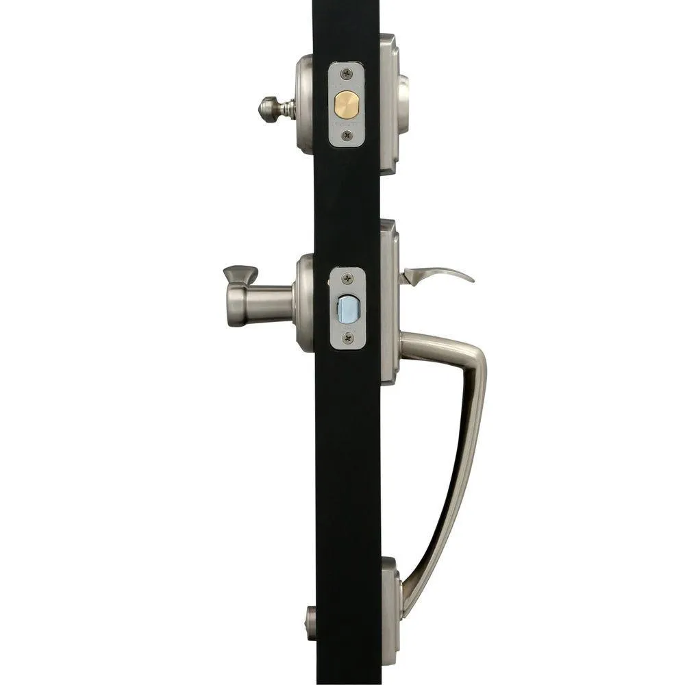 Prestige Nautica Single Cylinder Satin Nickel Door Handleset with Tobin Door Lever Featuring SmartKey Security, photo 6 of 10