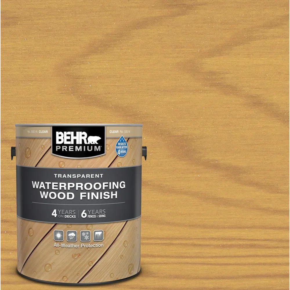 BEHR PREMIUM 5 gal. Clear Transparent Waterproofing Exterior Wood Finish, photo 13 of 13