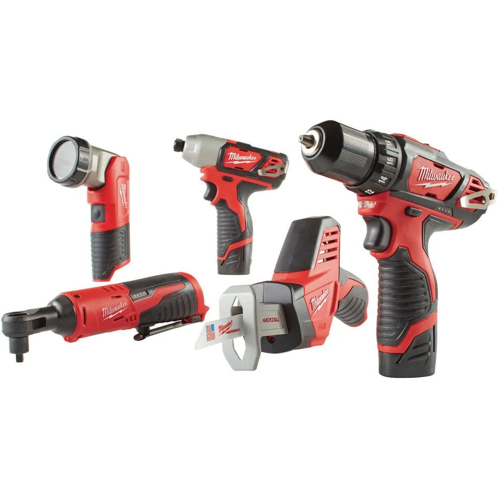 M12 12-Volt Lithium-Ion Cordless Combo Kit (5-Tool) with Two 1.5Ah Batteries, Charger & Tool Bag, photo 2 of 15