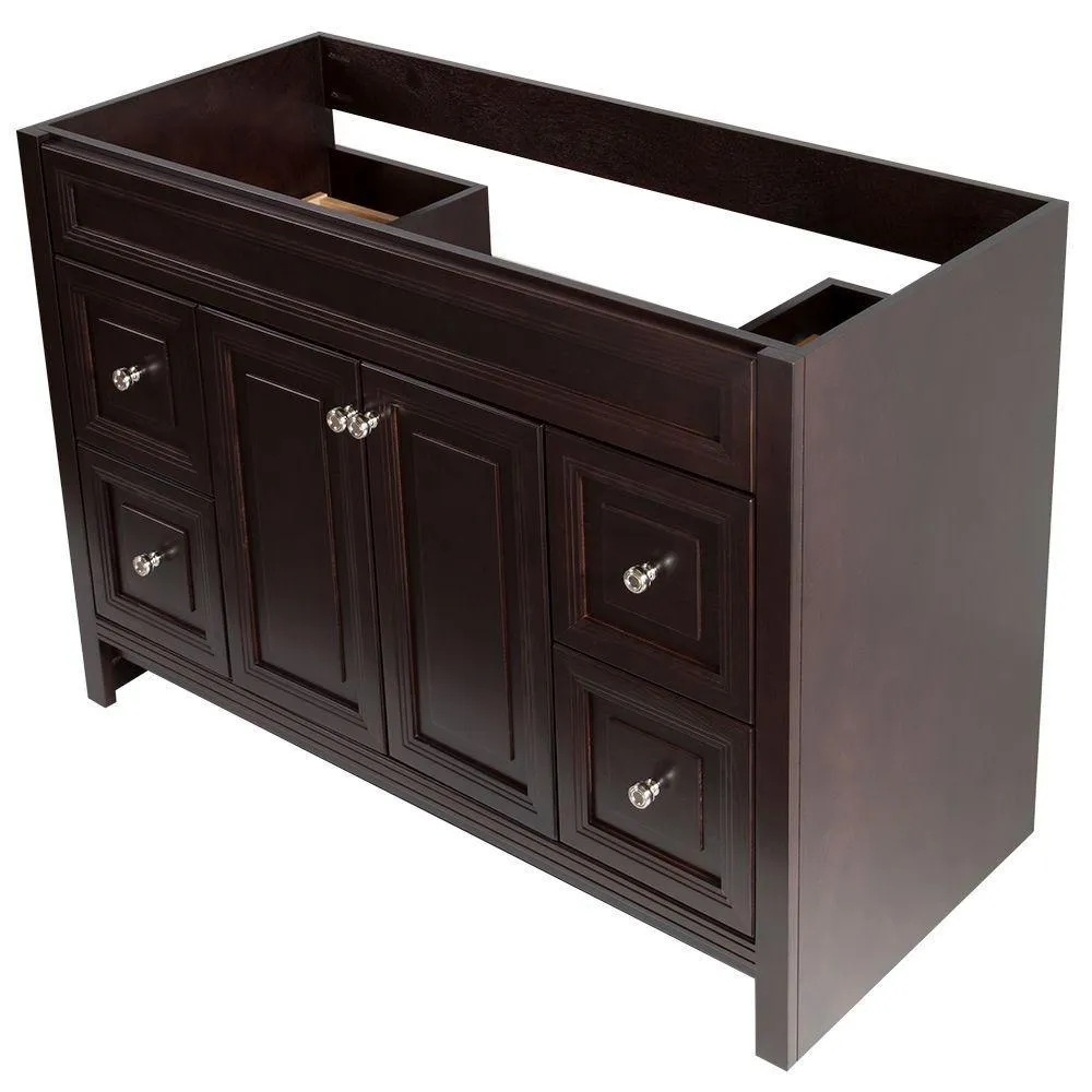 Brinkhill 48 in. W x 34 in. H x 22 in. D Bath Vanity Cabinet Only in Chocolate, photo 4 of 52