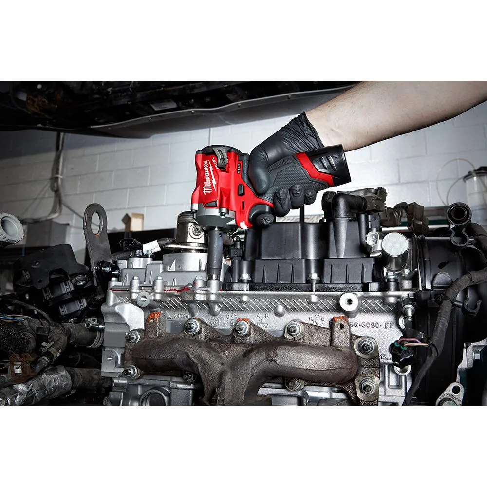 M12 FUEL 12-Volt Lithium-Ion Brushless Cordless Stubby 3/8 in. Impact Wrench & Ratchet Combo Kit (2-Tool), photo 12 of 13